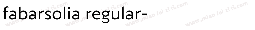 fabarsolia regular字体转换
